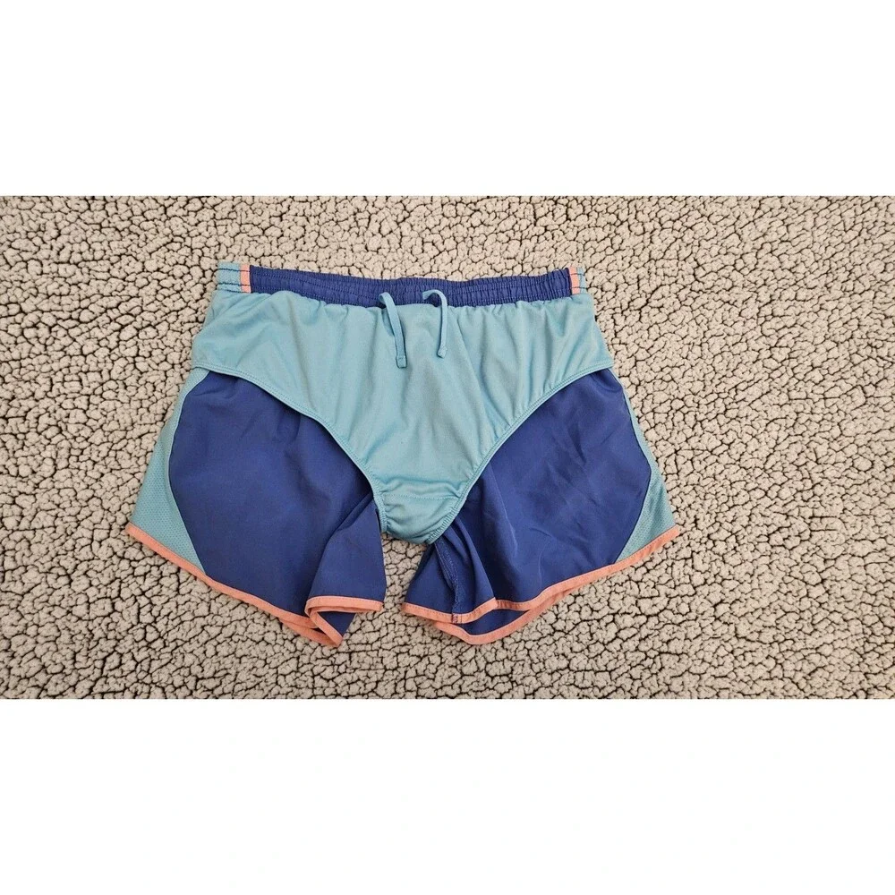 Nike Girls XL Blue Pink Dri-FIT Tempo Running Athletic Shorts Mesh Trim Built-In